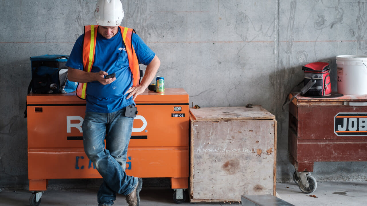 Construction worker on a jobsite