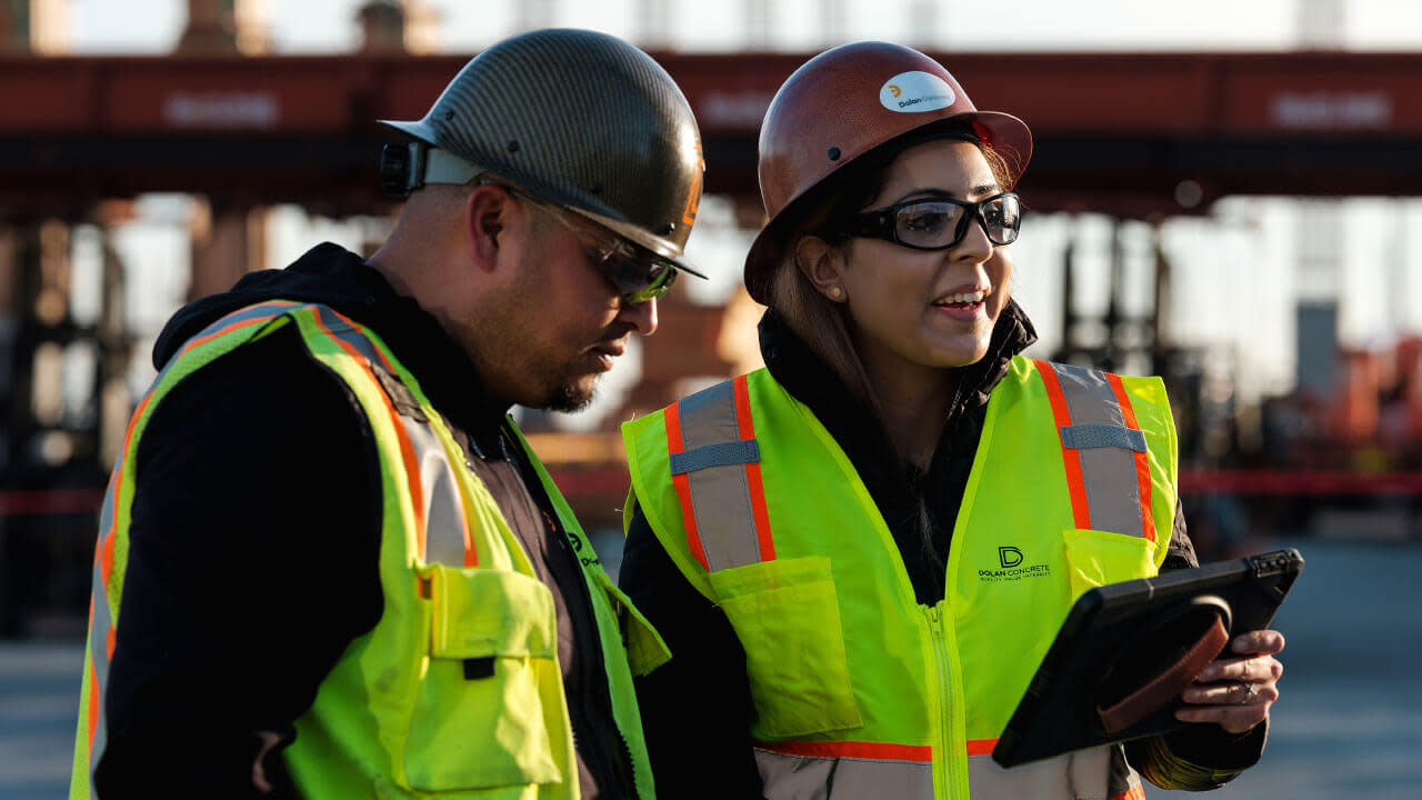 Contractors using Procore on site