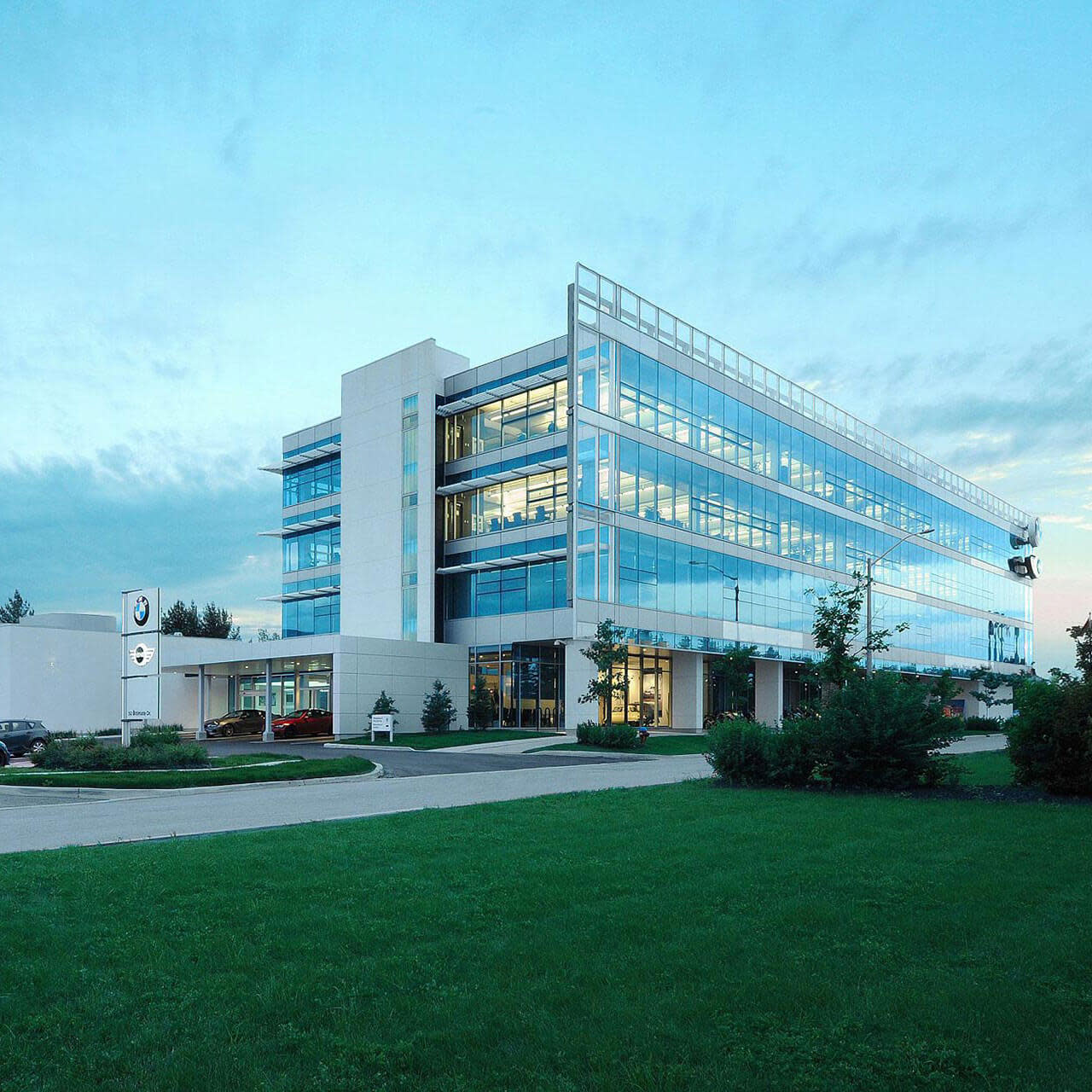 Glass building exterior