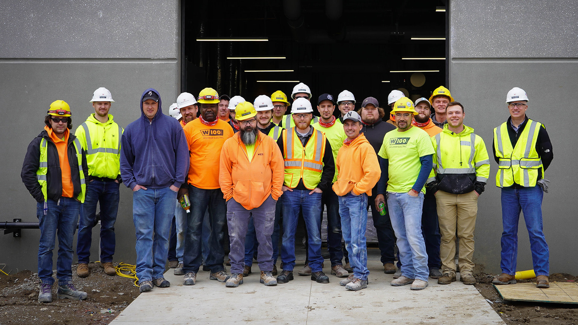 Willmar Electric workers posing for the camera