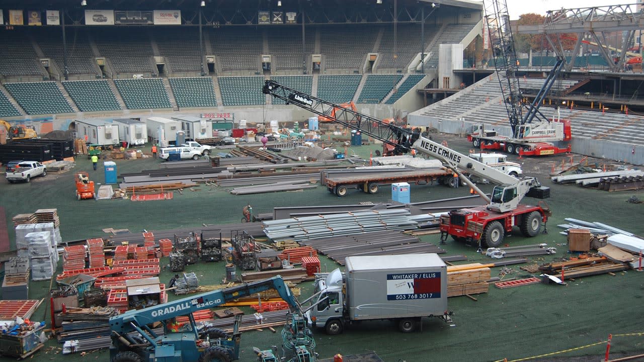 Stadium under construction