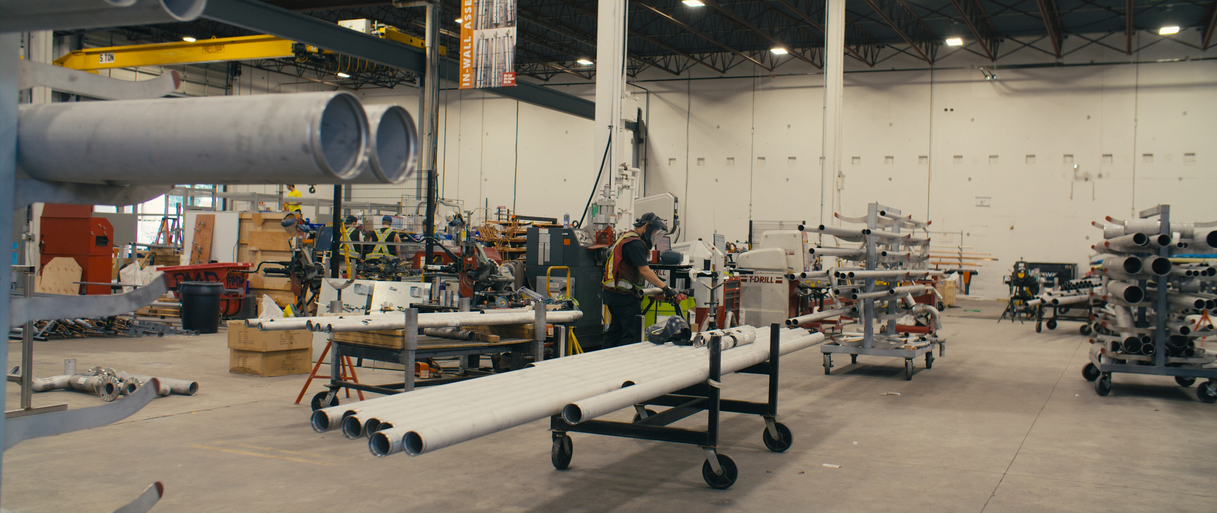 Shop floor with Pitt Meadows employees