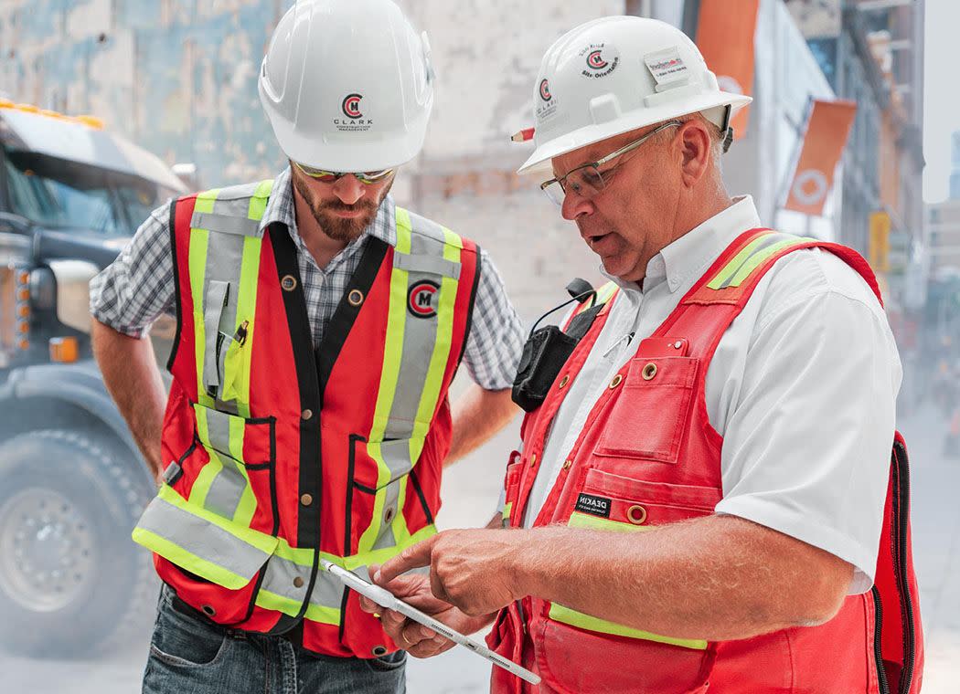 Contractors using Procore on site