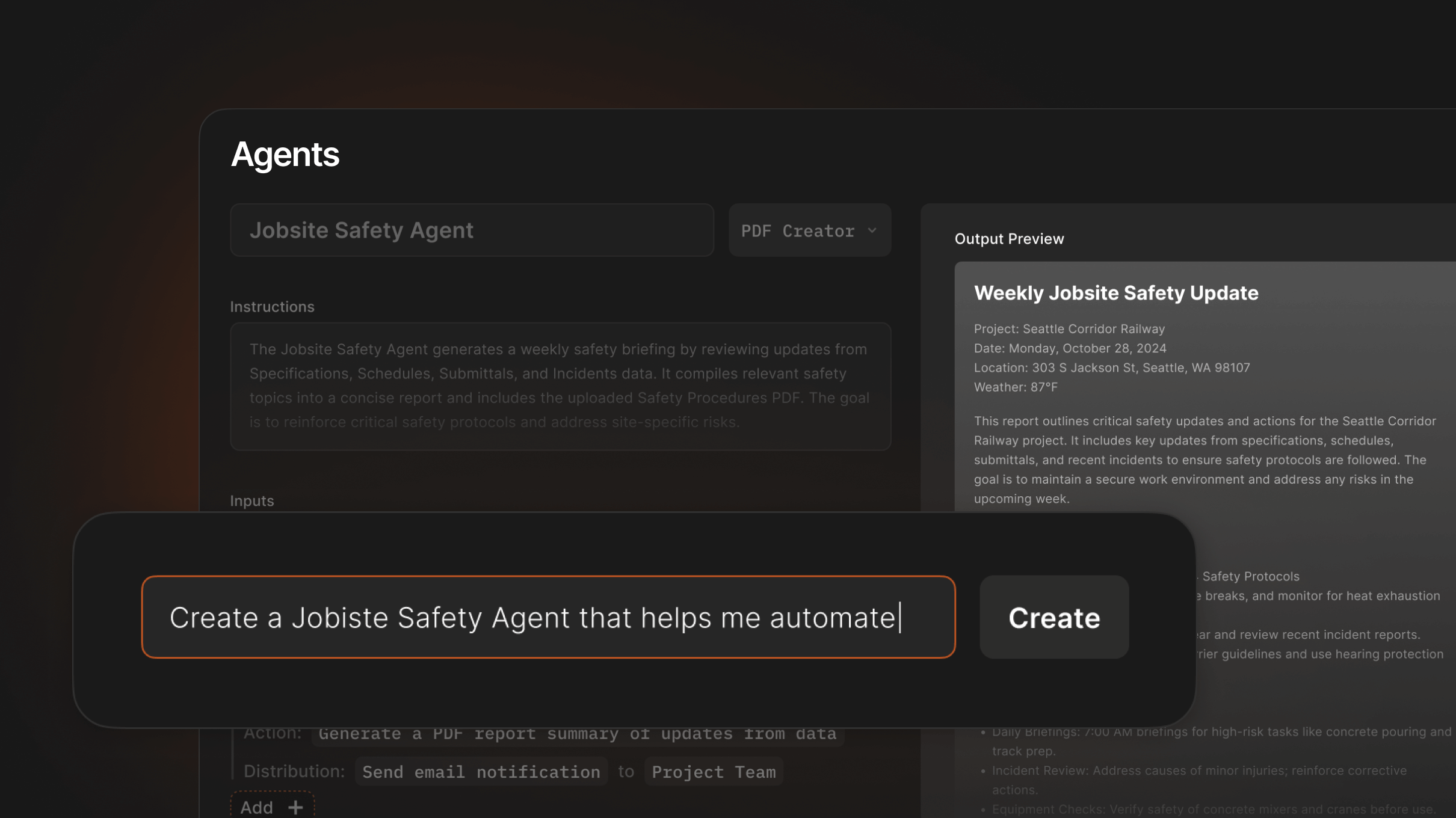 Agent Studio conversations screen