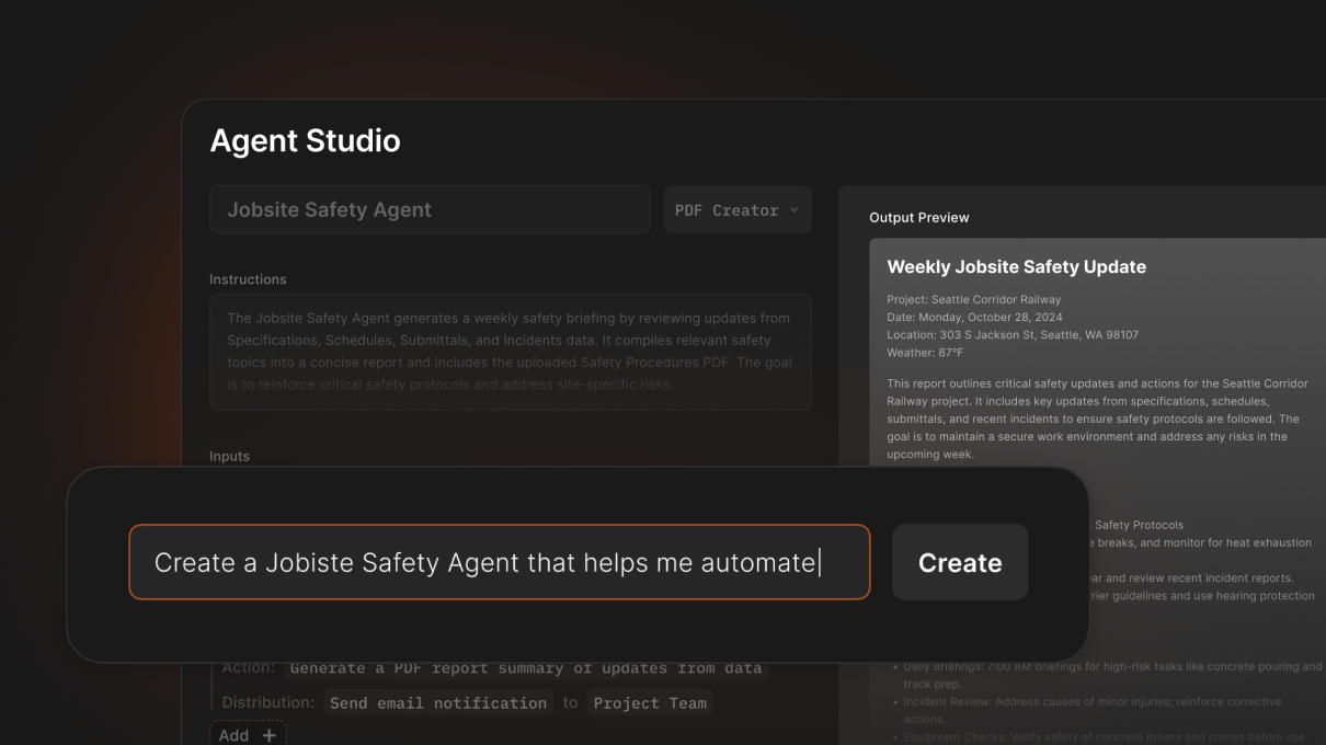 Agent Studio conversations screen