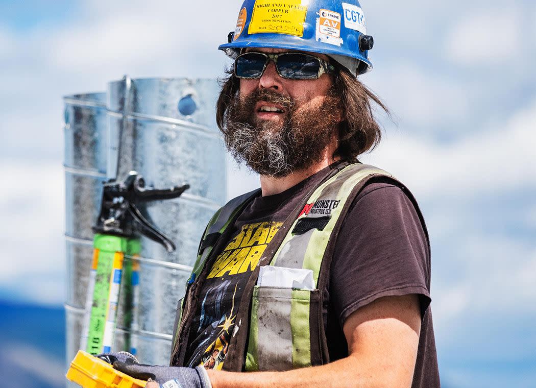 Detailed picture of a construction worker