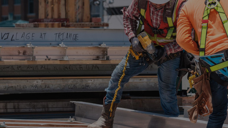 Construction workers on site