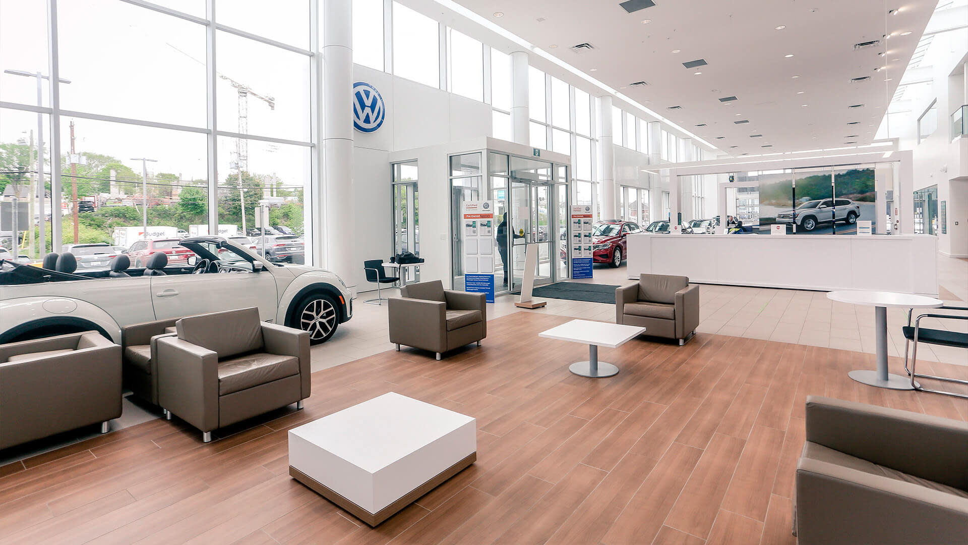 interior of a Volkswagen dealership 