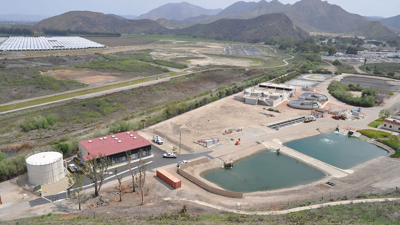 Aerial view of a construction site