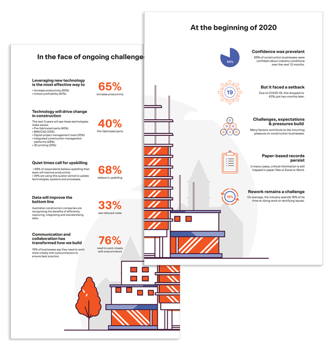 Sample pages of 2020 how we build now infographic 