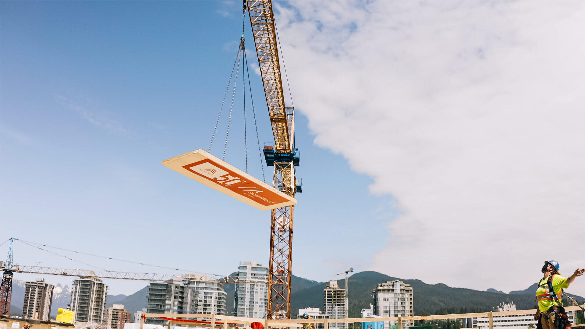 Crane in a construction site