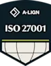 A-LIGN ISO 27001 badge illustrated icon
