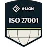 A-LIGN ISO 27001 badge illustrated icon