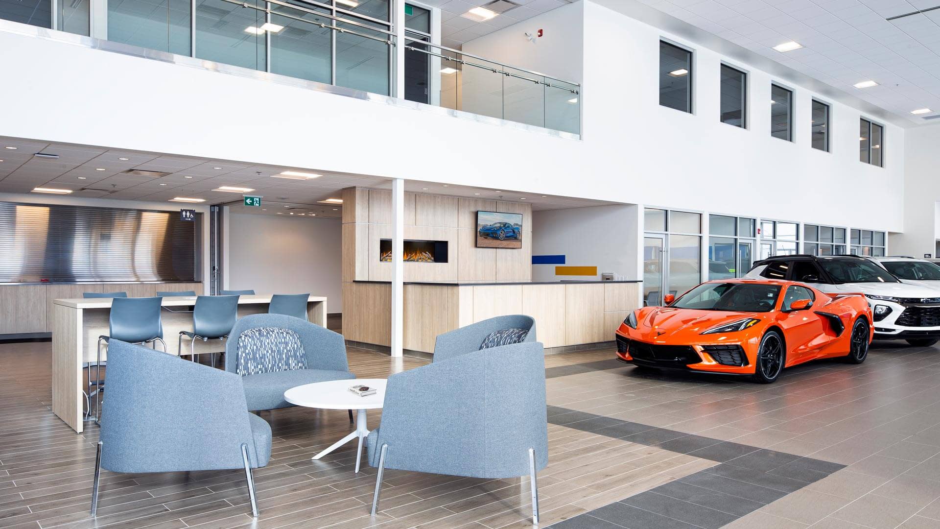 Dealership's waiting area