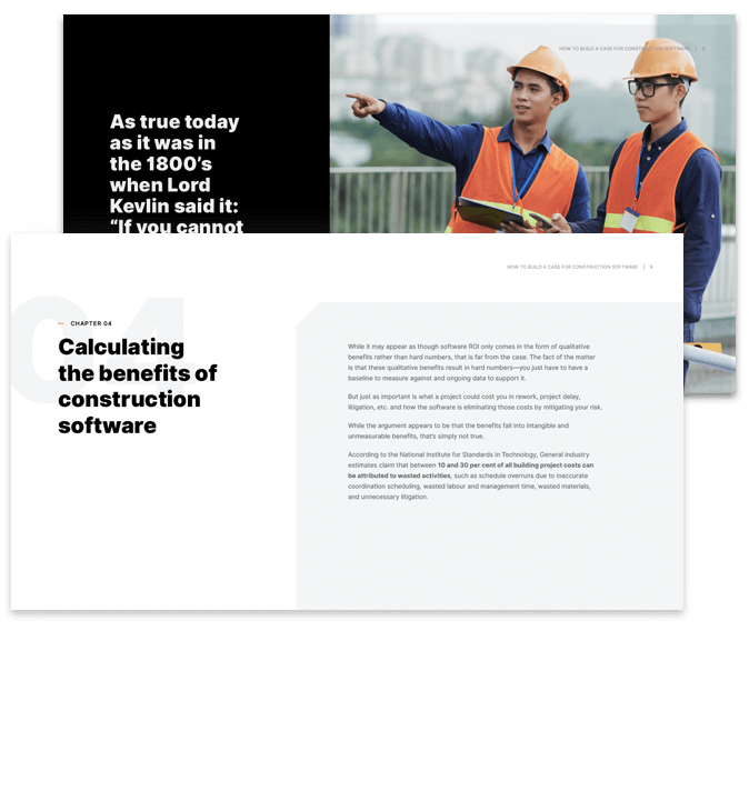 What's the ROI of Construction Software eBook Interior pages