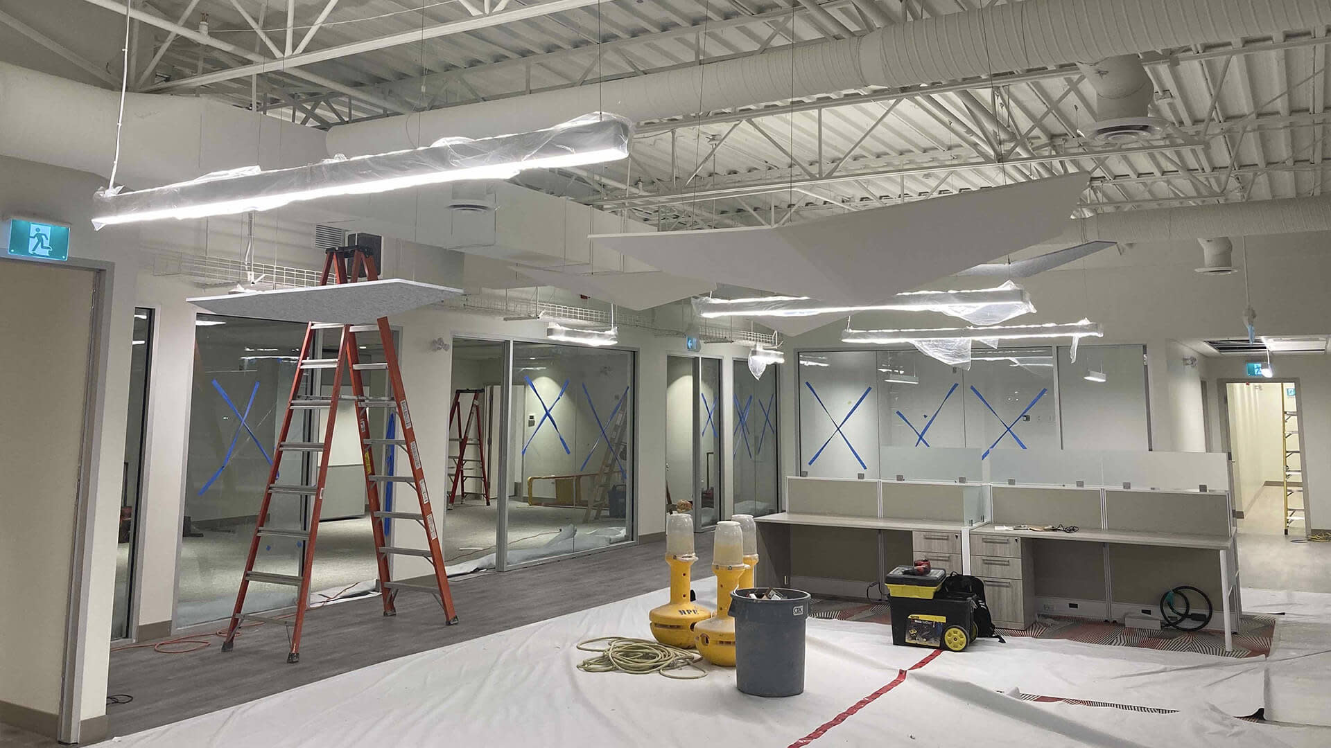 Office building's main floor under construction