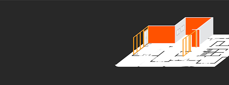 3D Illustration of blueprint