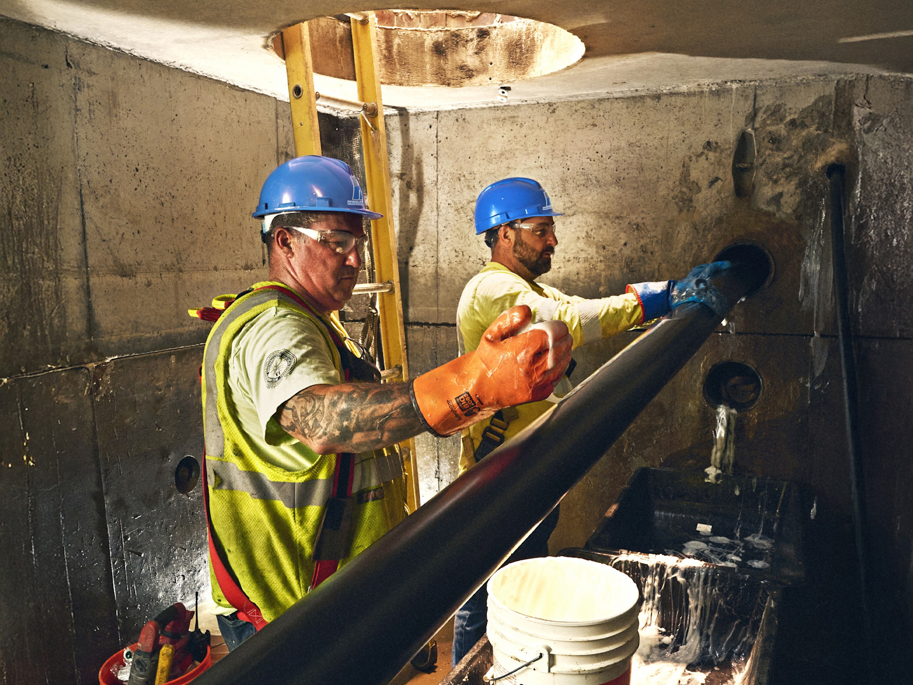 Haugland employees underground 