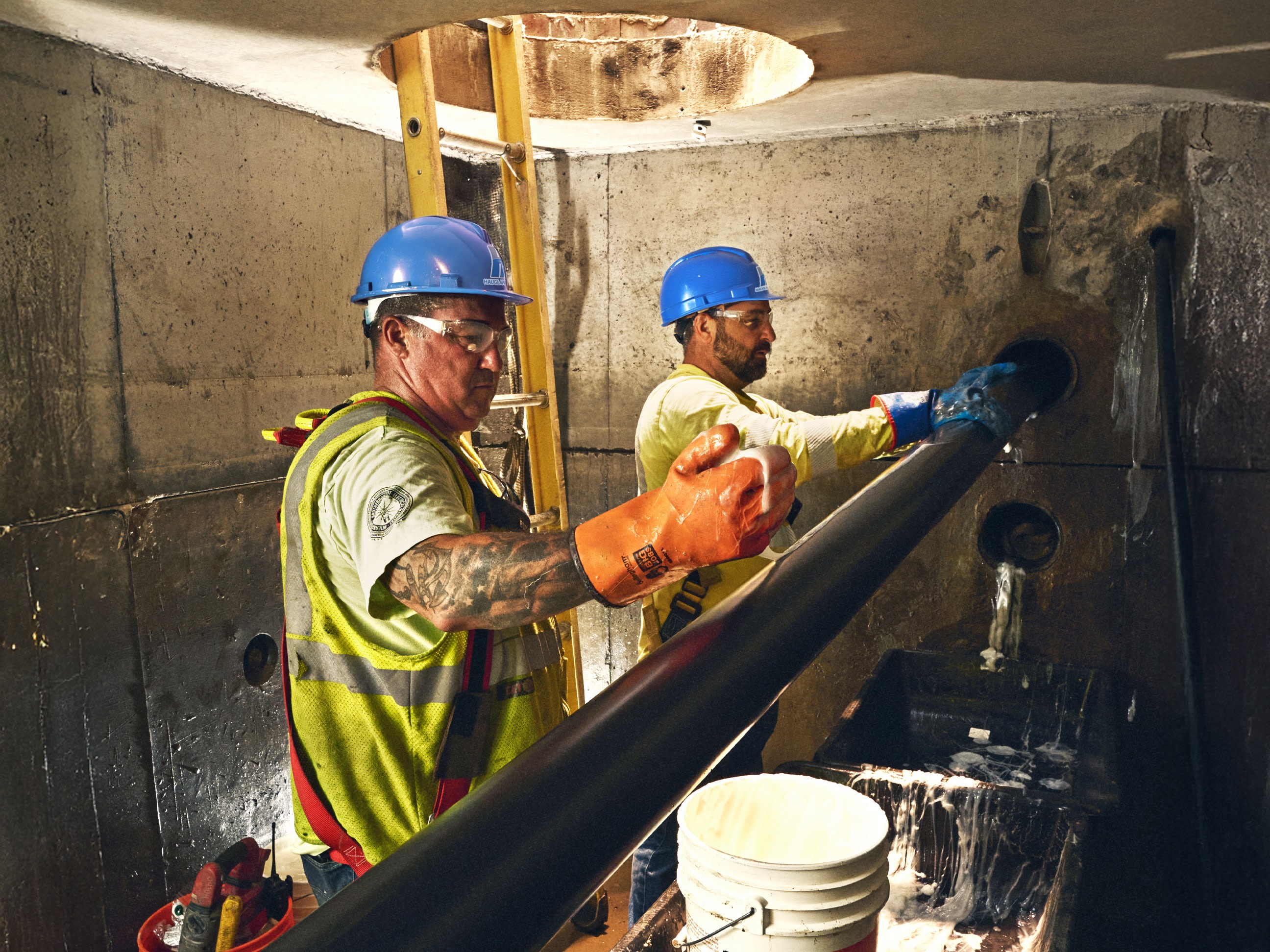 Haugland employees underground