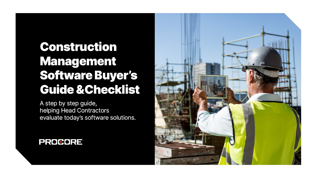 Construction Management Software Buyer's Guide & Checklist eBook cover