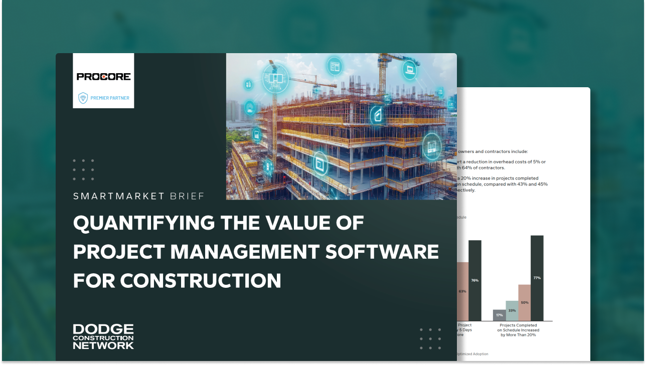 "Quantifying the Value of Construction Management Software" eBook cover
