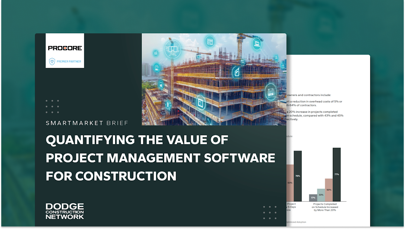"Quantifying the Value of Construction Management Software" eBook cover