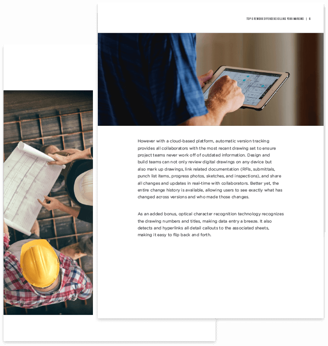 Interior pages of Top 6 Rework Offenders Killing you Margins Ebook2