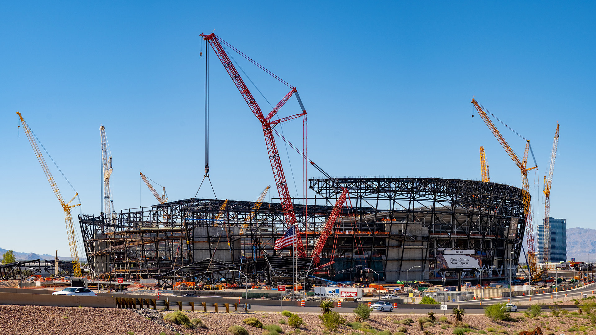 Allegiant Stadium under construction