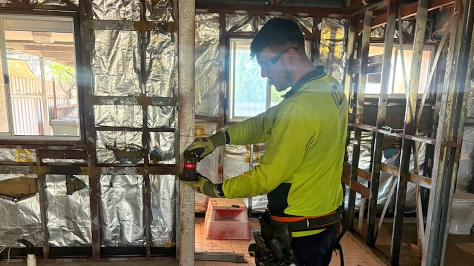 Construction worker at work