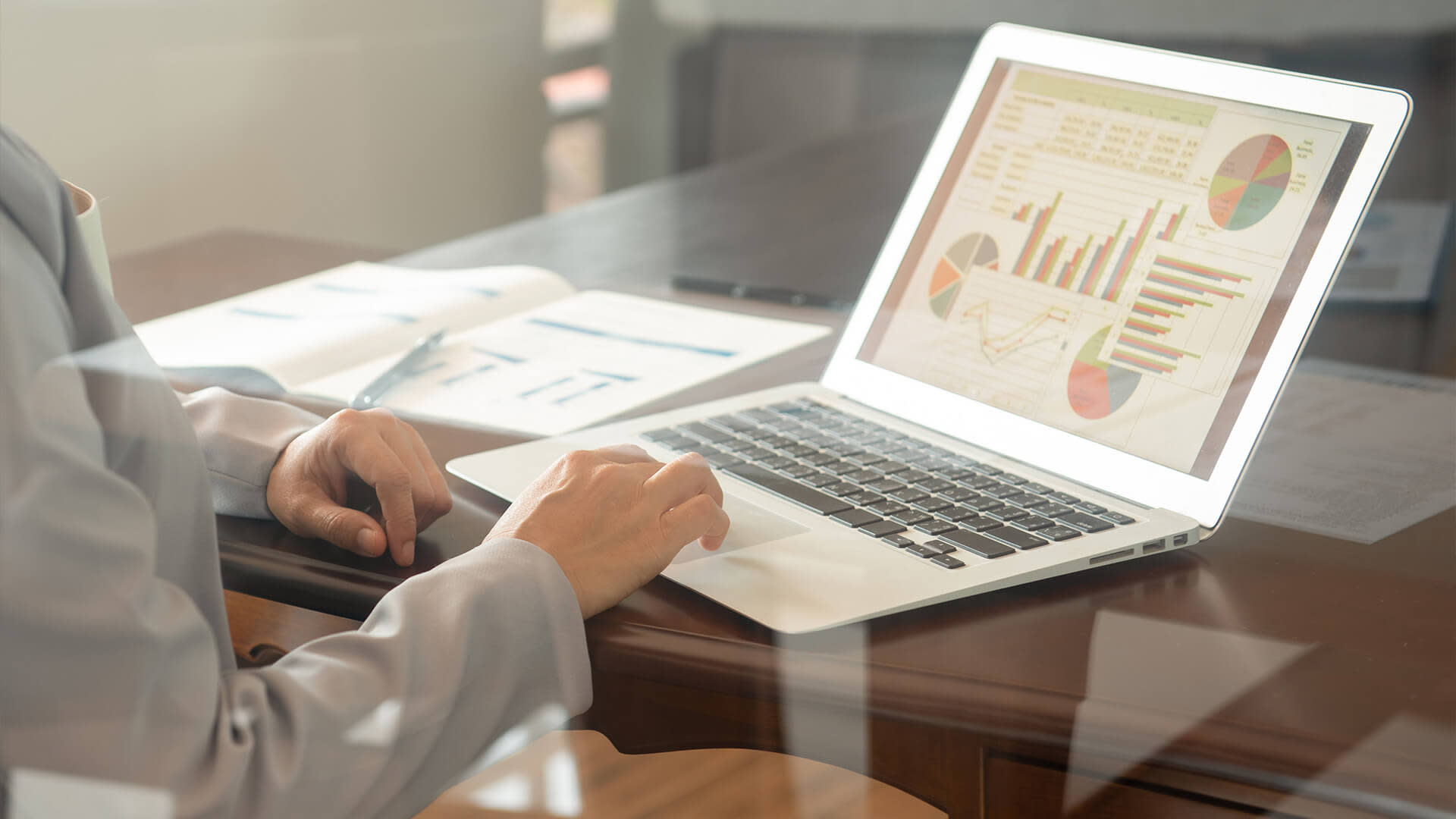 A person working on a laptop