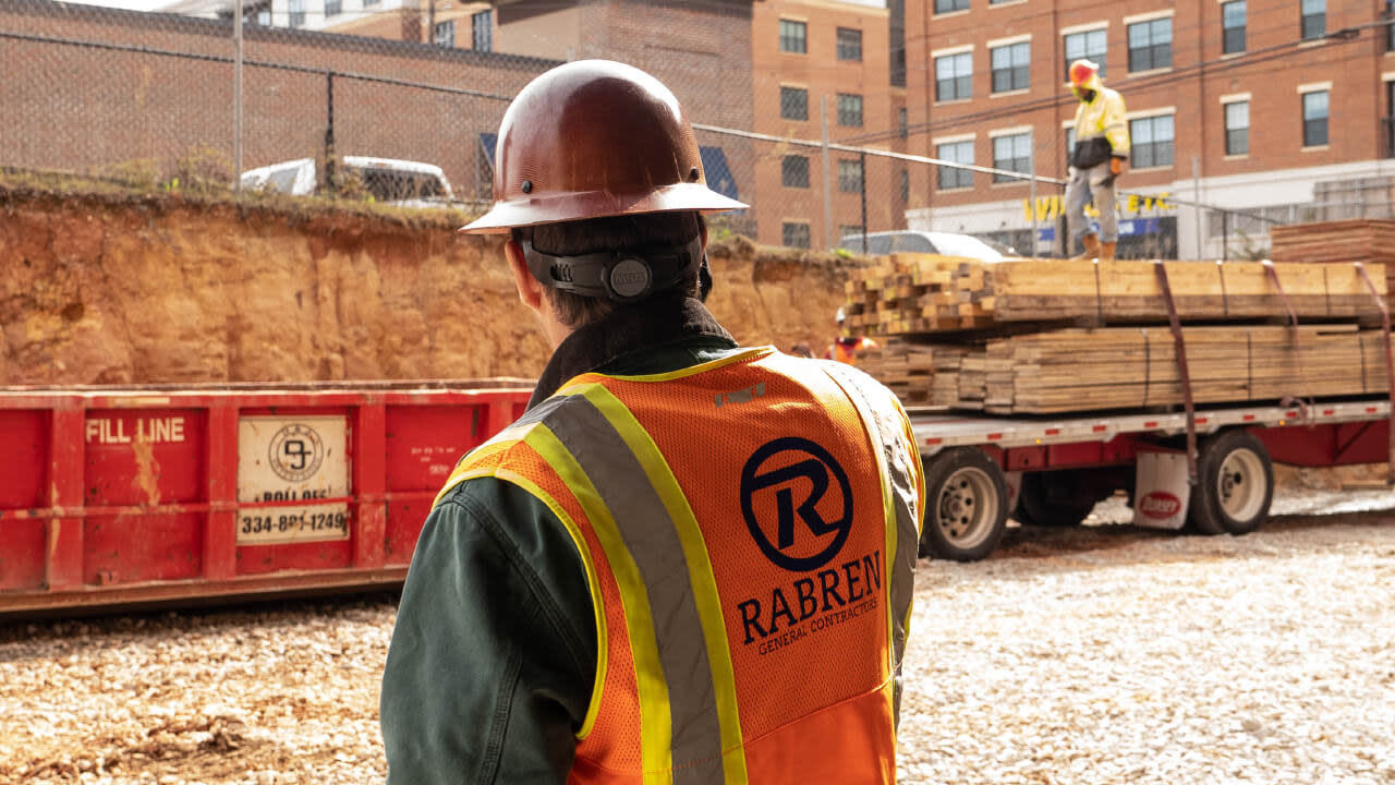 Construction worker on jobsite