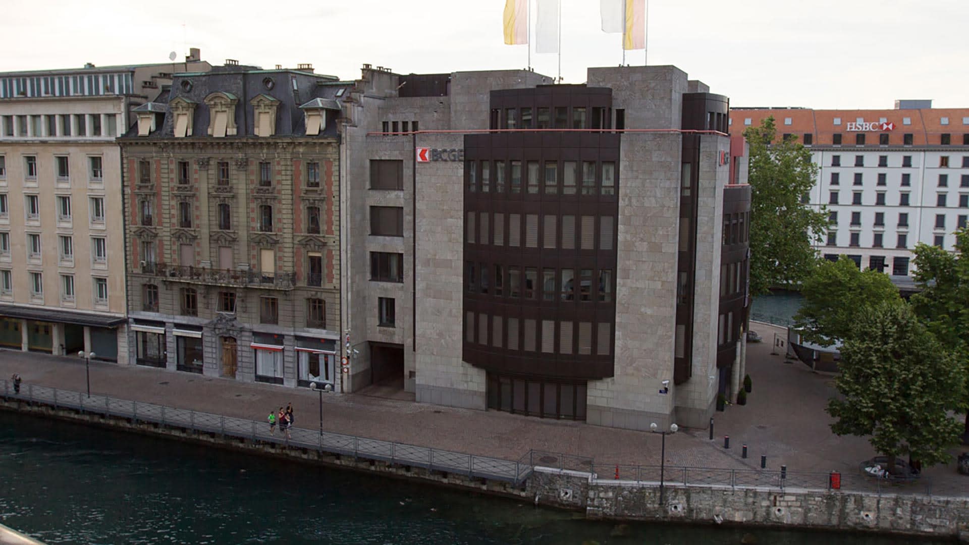 Aerial view of BCGE's building