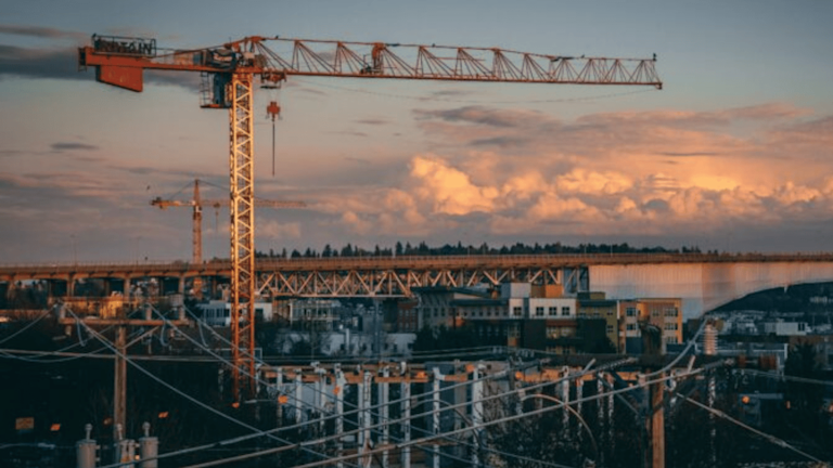 beautiful view of construction site in the city