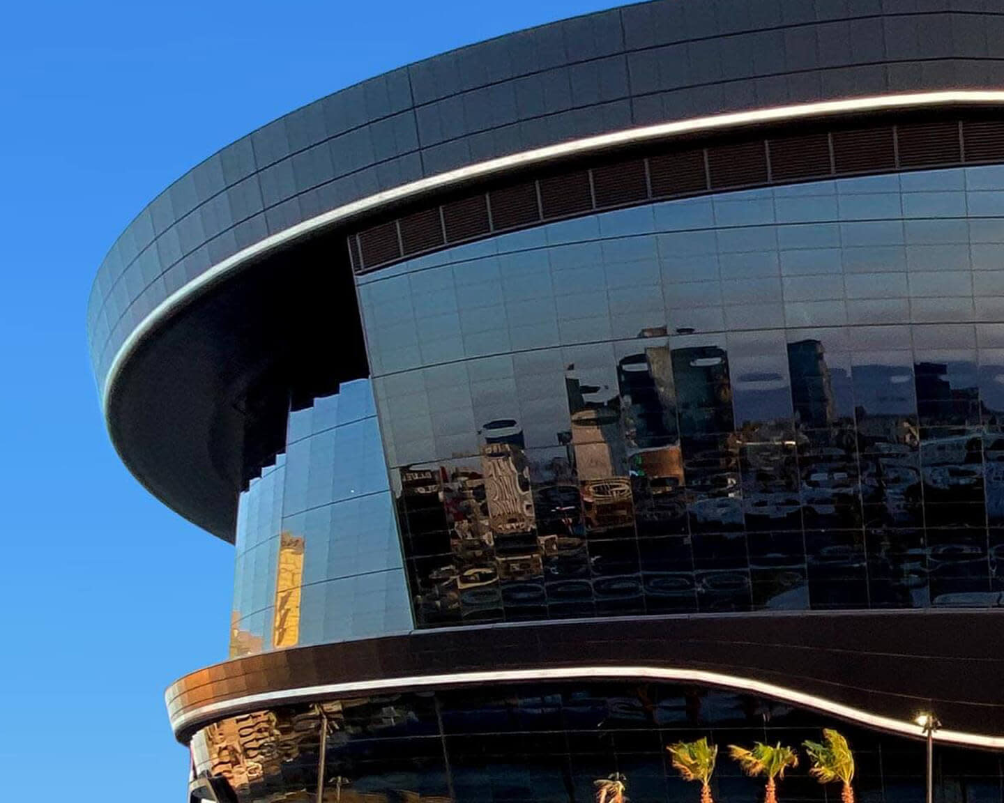 Beautiful glass building exterior