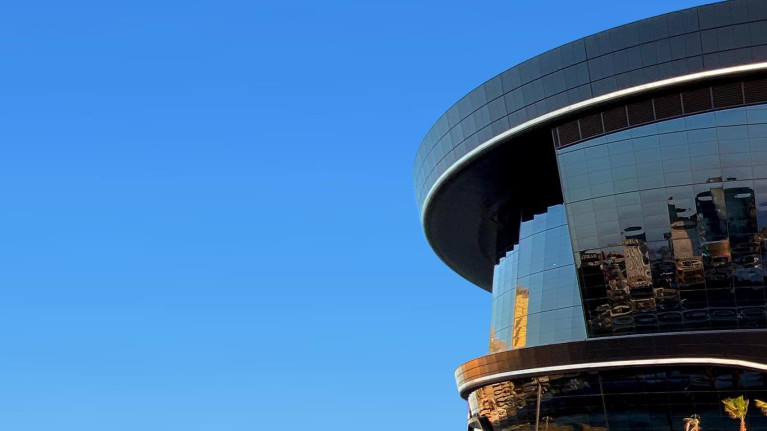 Beautiful glass building exterior