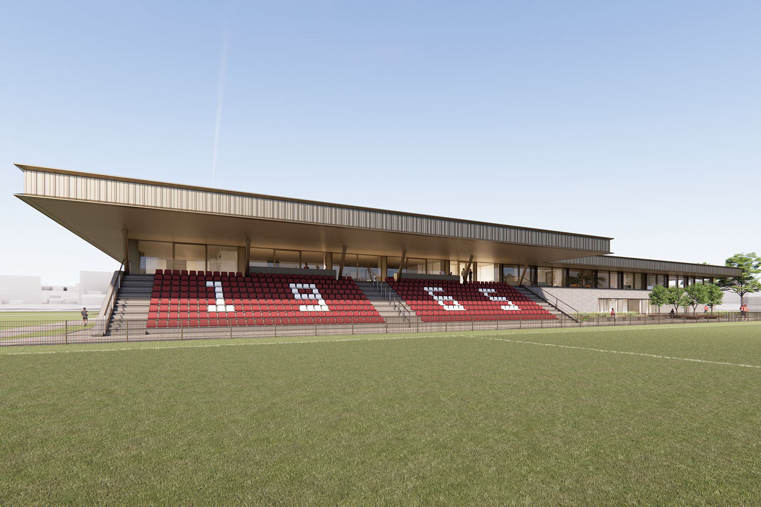 Detail sportarchitectuur Sportcampus Diekman