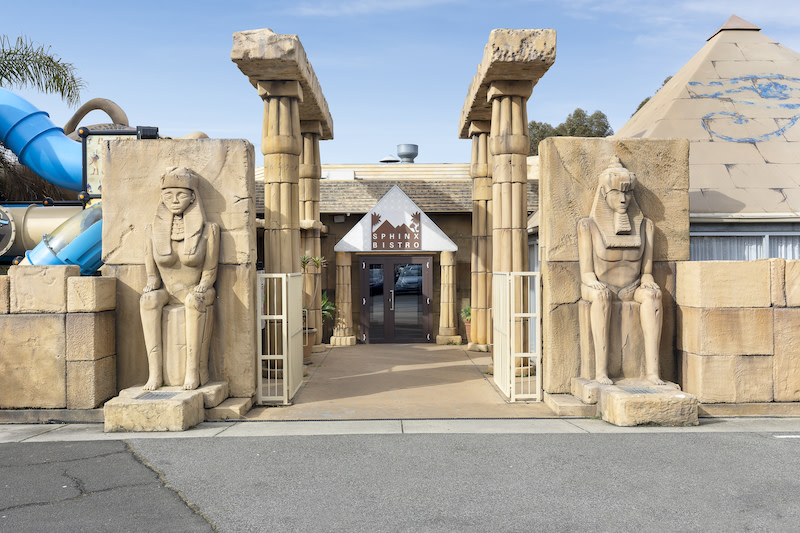 The entrance to Pharaoh's Bistro at The Sphinx Hotel in North Geelong.