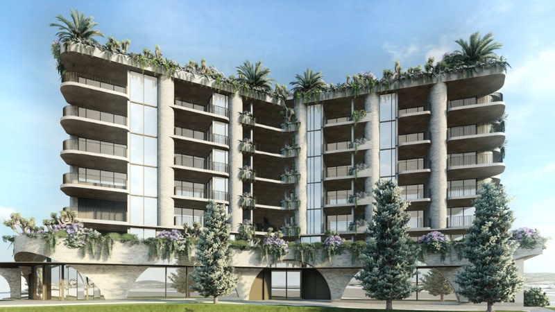 A rendering of the midrise residential-led mixed-use scheme proposed for4 257 Waterworks Road and 4-6 Stewart Place, Ashgrove.