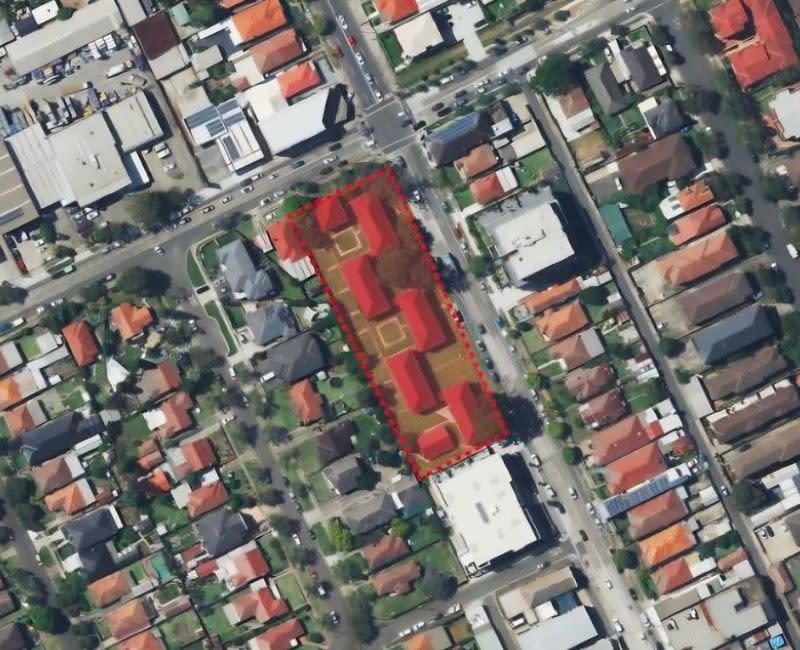 The 4280sq m Belmore site sits about 350m from the station and within the suburb’s transport-oriented housing precinct.