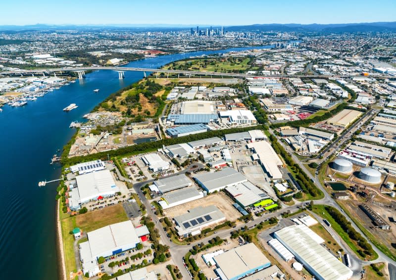 Brisbane's Australia TradeCoast precinct where many investors and developers are building industrial and logistics developments ahead of the 2032 Olympic Games.