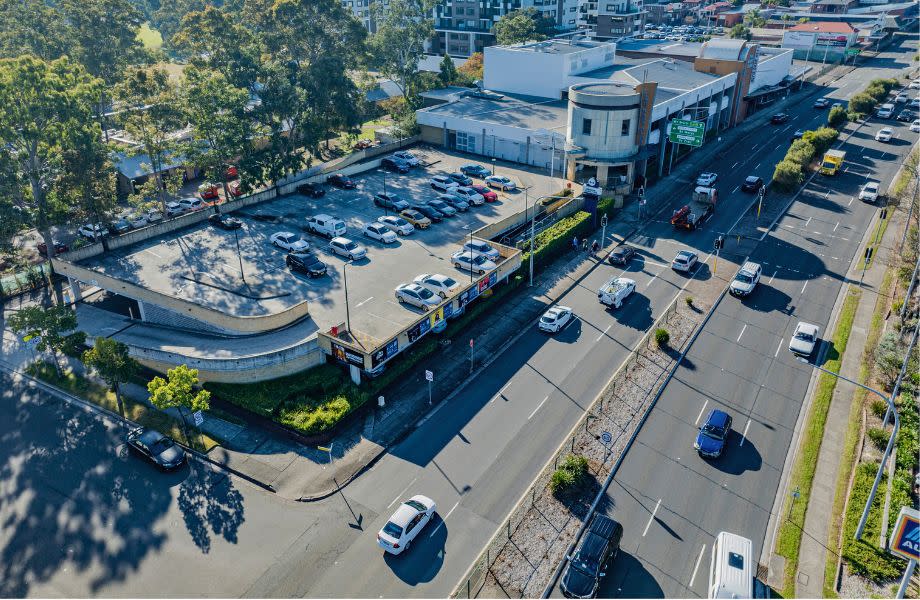 Aerial of St Marys Diggers and Band Club in Greater Western Sydney.