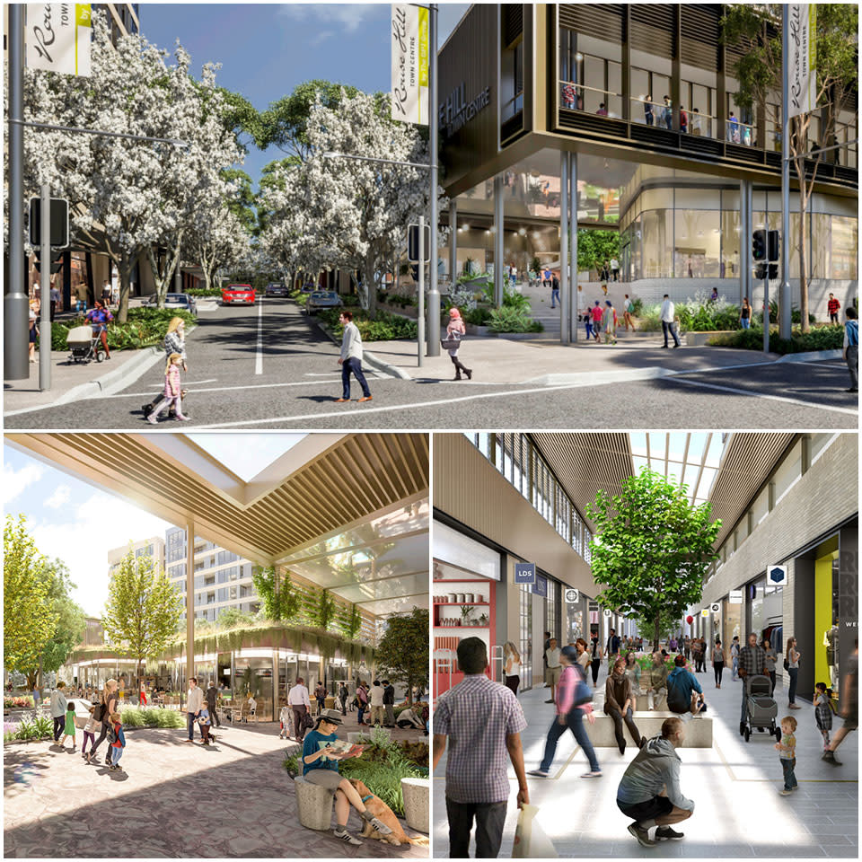 The proposal includes a ‘town green’, a new public open space bordering the apartments, as well as communal spaces at the intersection of laneways and ‘retail loops’.
