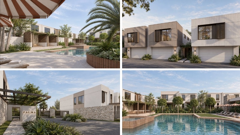 The proposal's 101 three and four-bedroom townhouses would be clustered around a central 1655sq m resort-style communal recreation space.