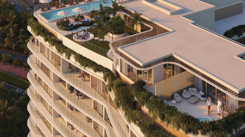 A render of the rooftop for a project proposed at 1202 Creek Road, Carina Heights.