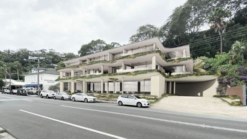 Artist's impression of the previous development proposal for the Barrenjoey Road site which was deemed “unacceptable and inconsistent with the seaside village character” of the area.