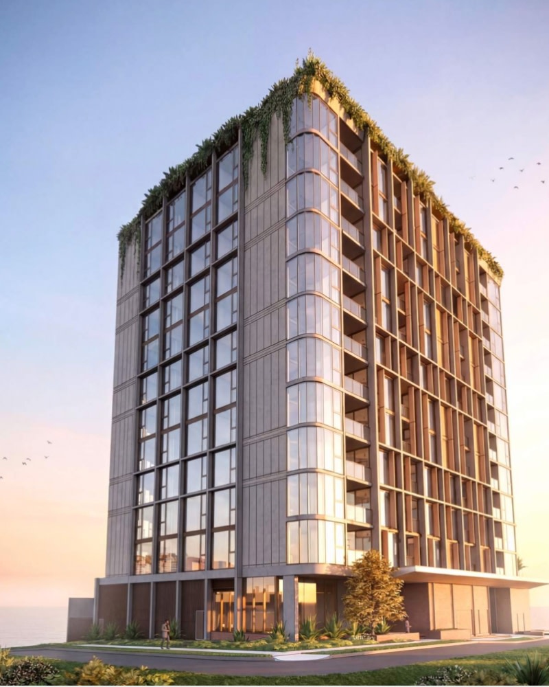 A rendering of the De Luca's 13-storey development approved for 32-34 Hudson Road, Albion.