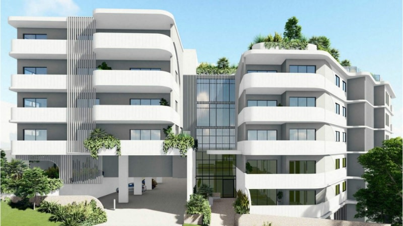 A rendering of the five-storey, 47-unit scheme previously approved for the Taringa site.