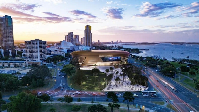 Construction of the proposed Gold Coast Arena at Southport could begin as early as the first half of next year.