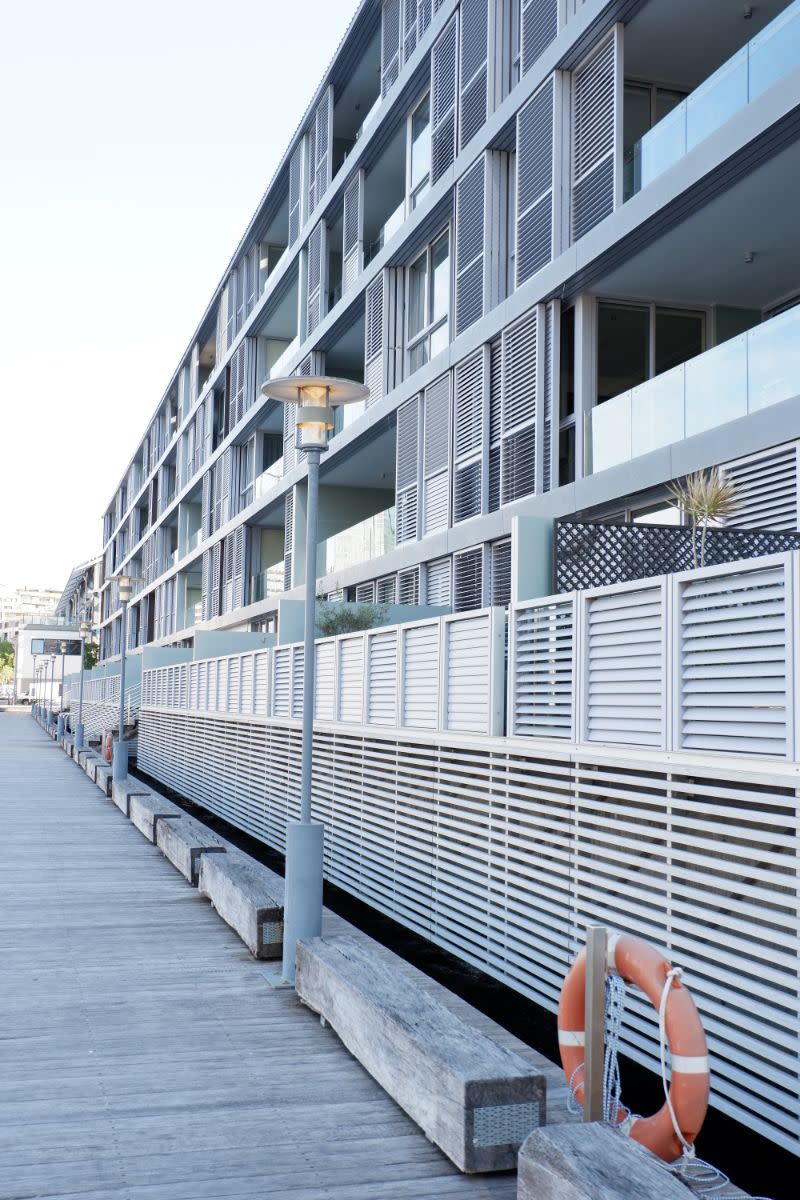 Sydney Wharf Apartments with HVG Facades MondoClad in use.