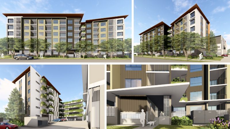 Renders of the YMCA's proposed six-storey affordable housing development at Mango Hill.
